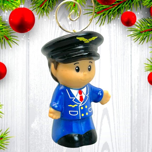Fisher Price Little People Pilot 2.5" ONE OF A KIND Christmas Tree Ornament - Picture 2 of 3